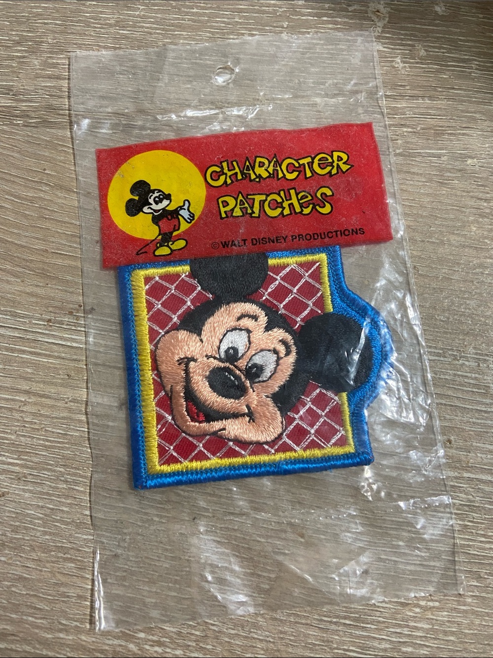 Vintage Walt Disney World Character Patch Mickey Mouse BRAND NEW 3" Sealed